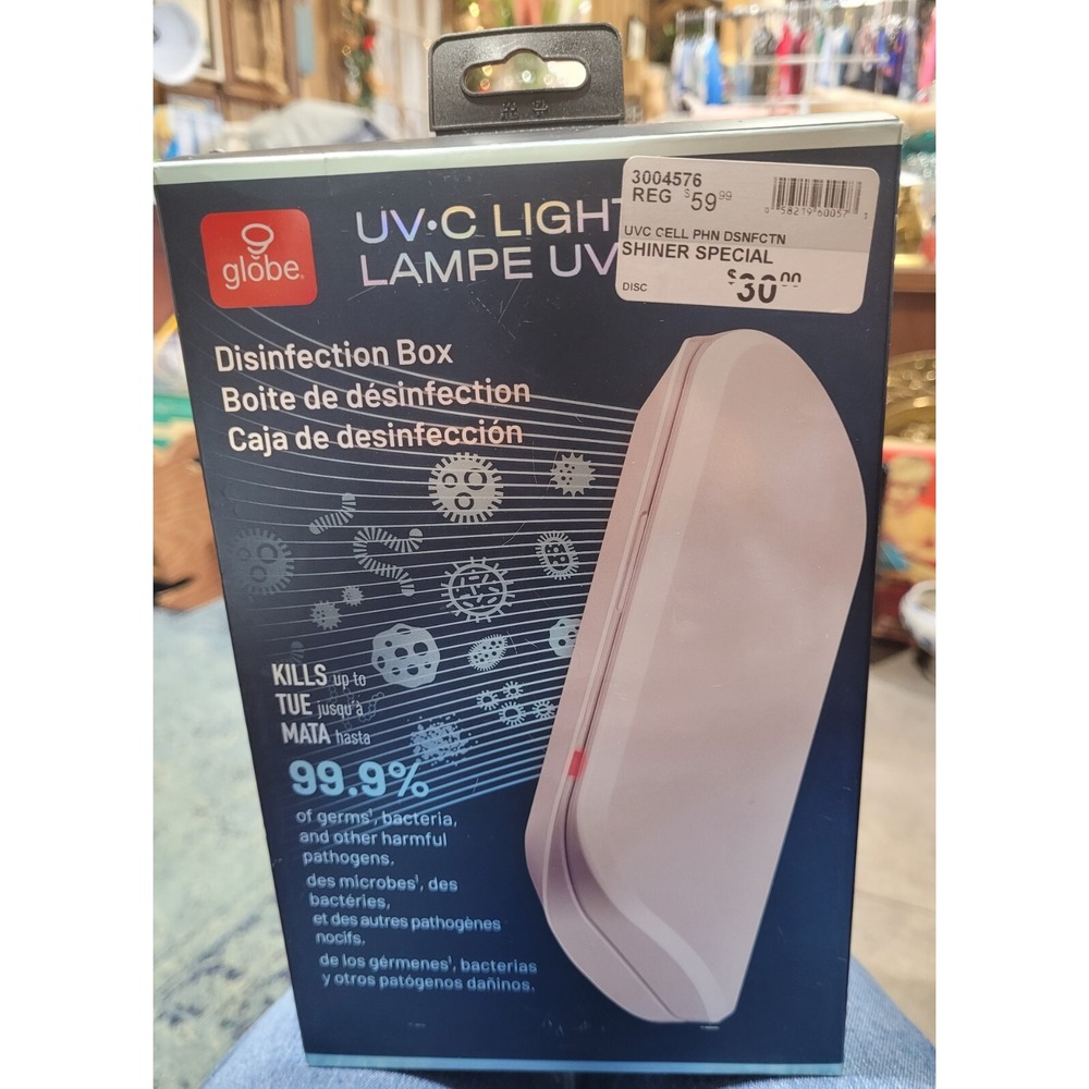 Globe Electric 60057 UV-C Light Cell Phone Disinfection Box 1 pk